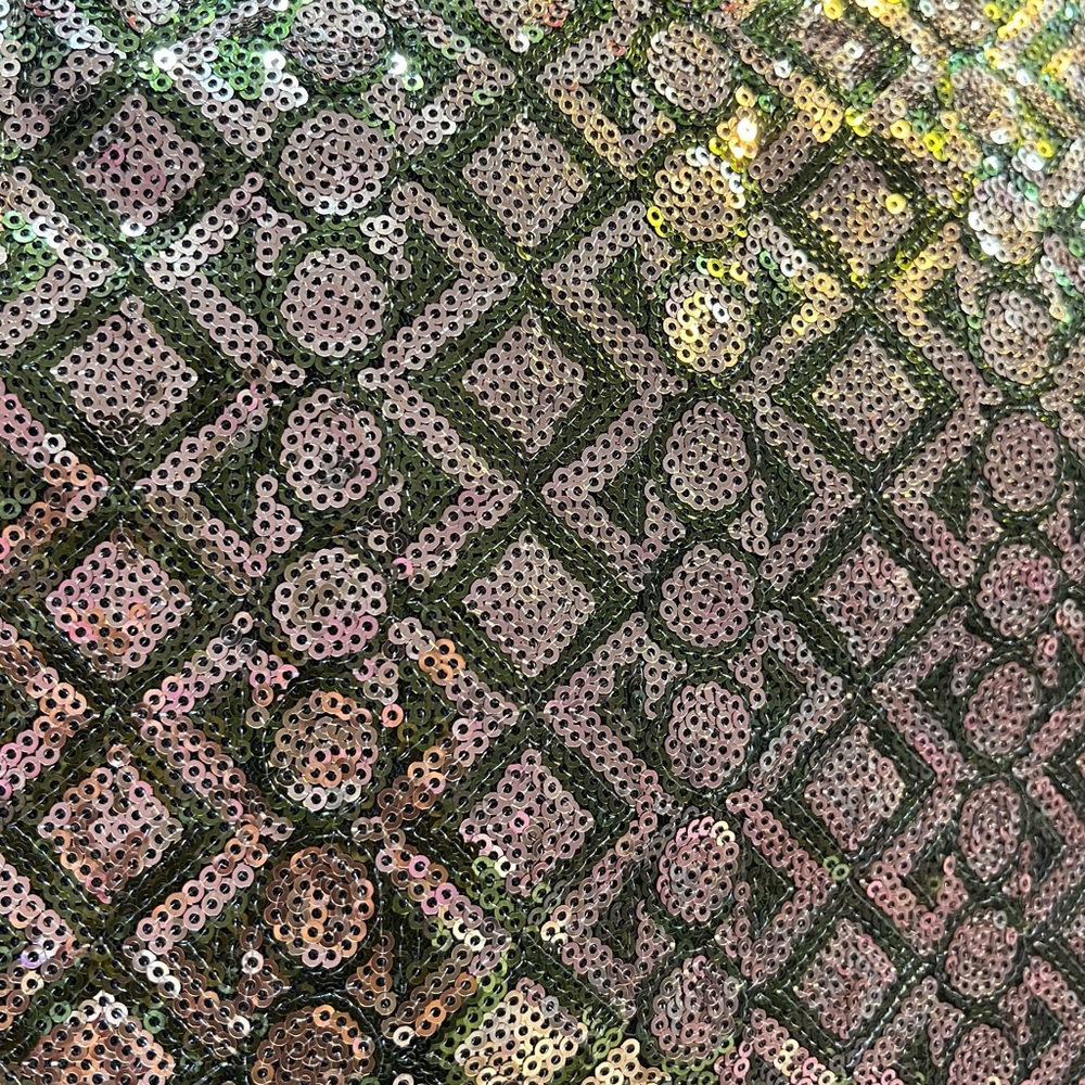 NWT Banana Republic Sequins Skirt Green Size 12 - Picture 3 of 5